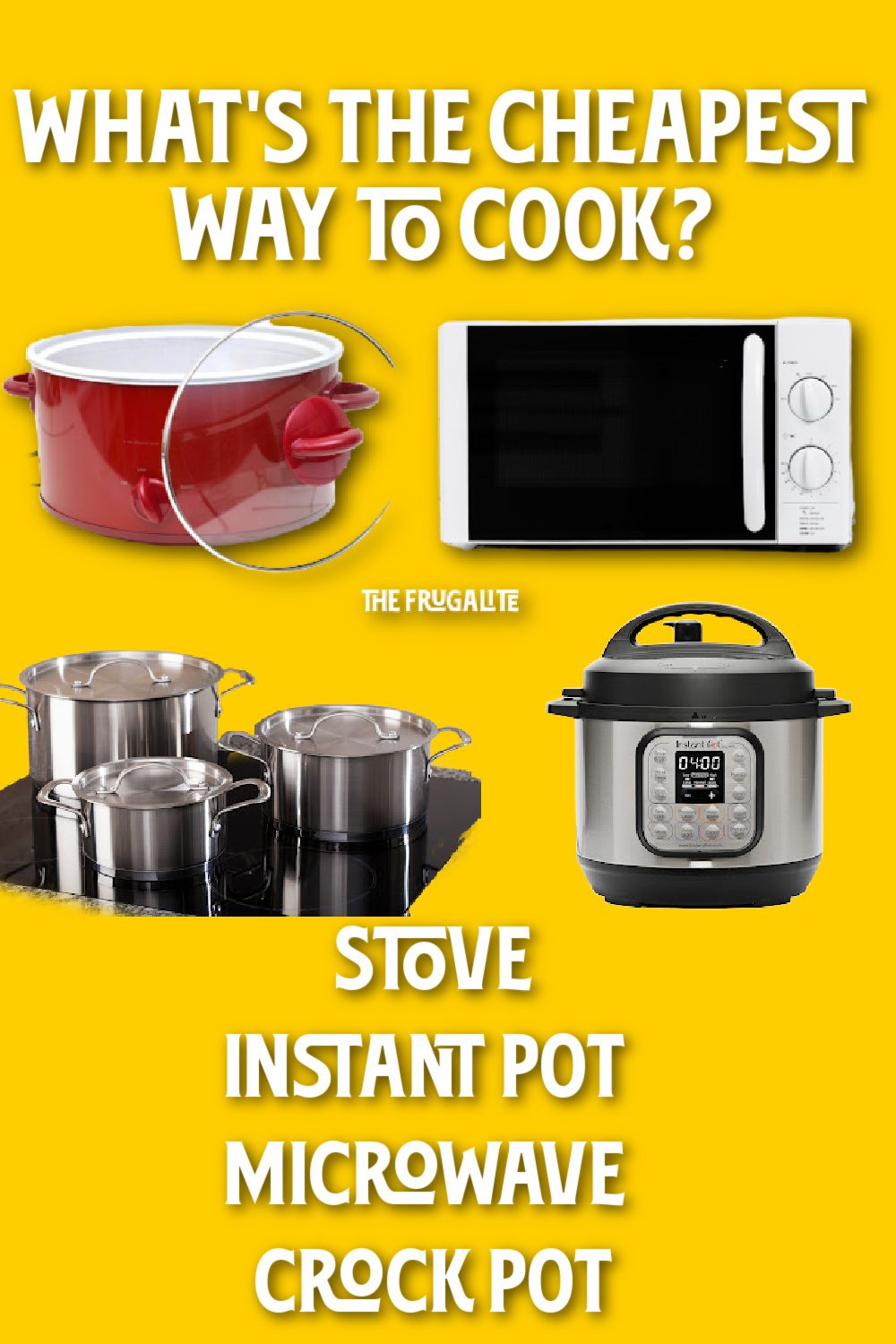 The Cheapest Way to Cook: Stove, Instant Pot, Microwave, or Crock Pot?