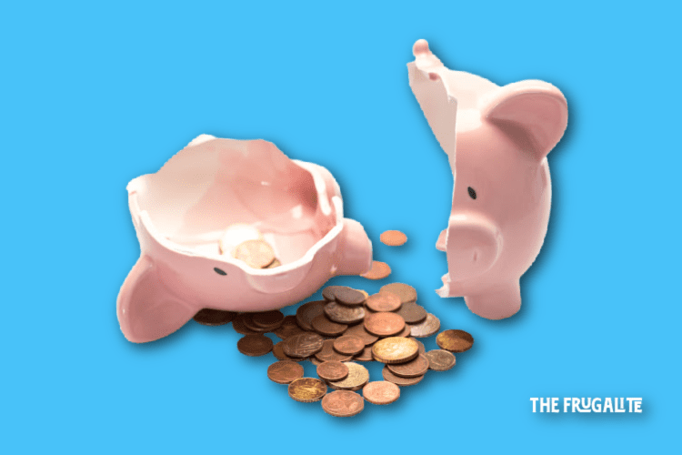 frugal last straw, image of a piggy bank.