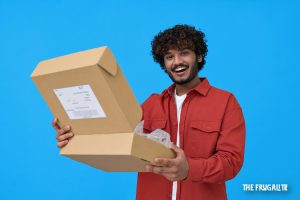 symbolic gift, man happy to receive gift